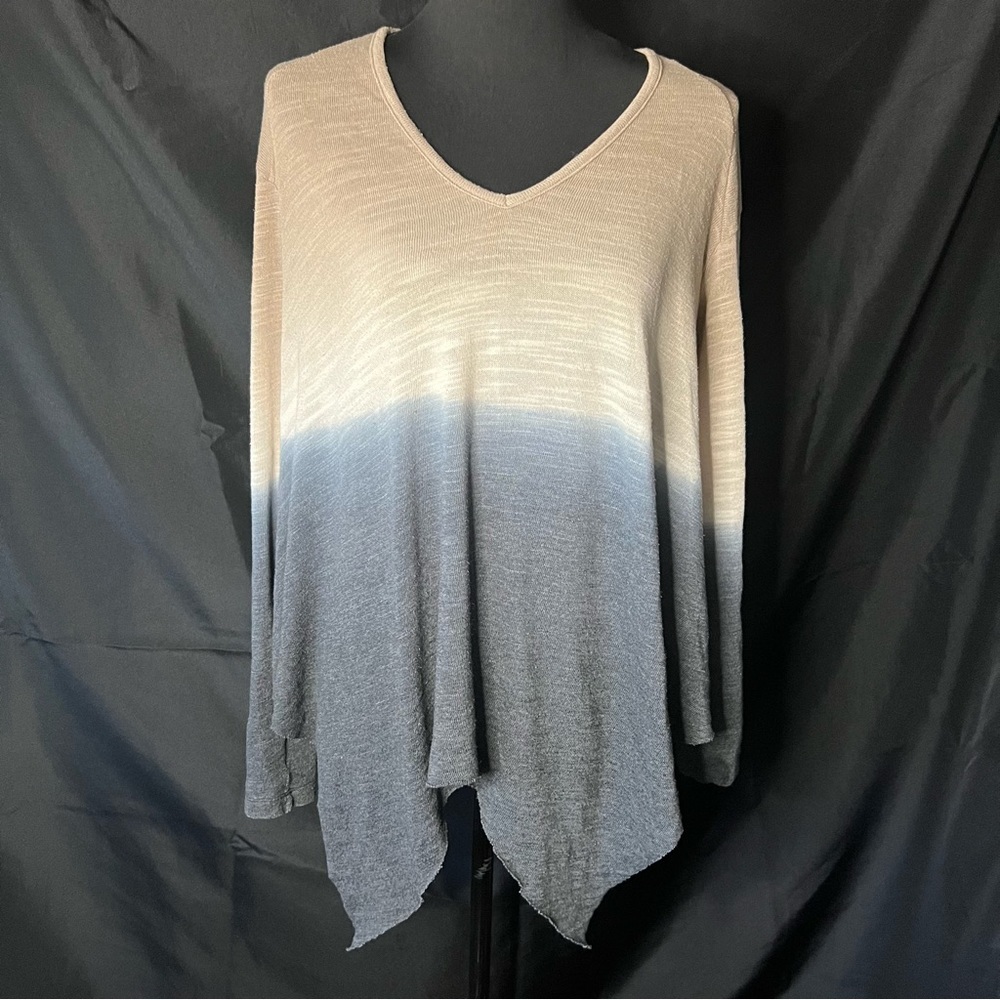 V neck, ombré sweater by Young, Fabulous & Broke. SZ S